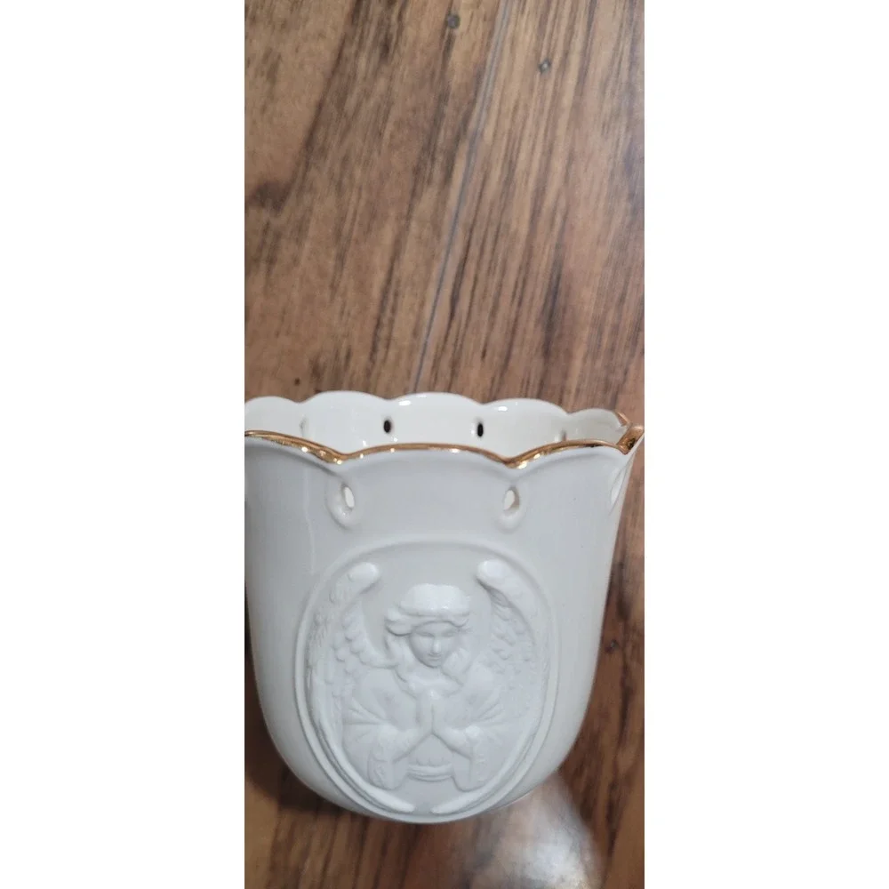 Lenox Angelic visions prayer angel votive candle holder
